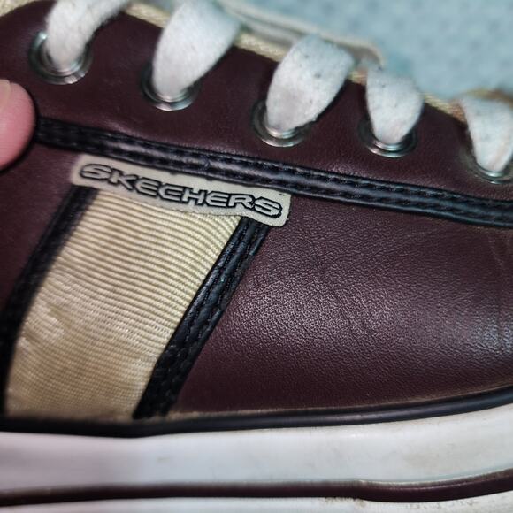 SKECHERS EUC MENS SIZE 10 SPORTS LEATHER CASUAL SNEAKERS SHOES - Picture 4 of 9